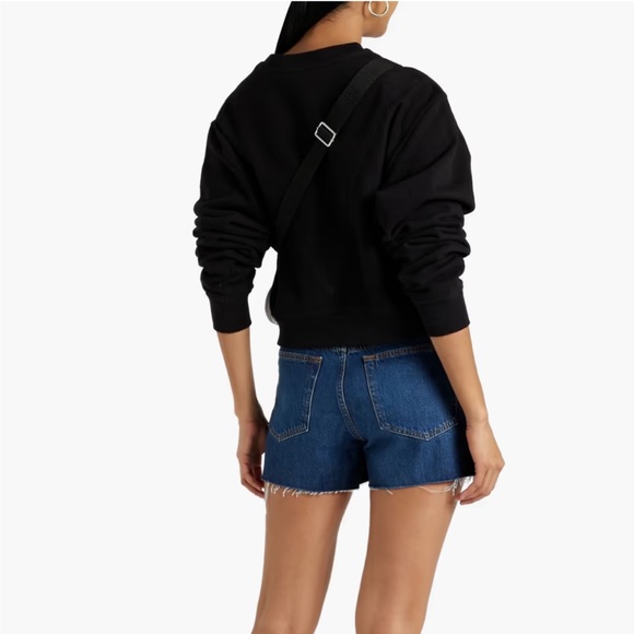 ⚡️SOLD⚡️Rag & Bone Fray Raw Cut Dark Blue Denim Cotton Shorts Size 28 NEW - Picture 3 of 16